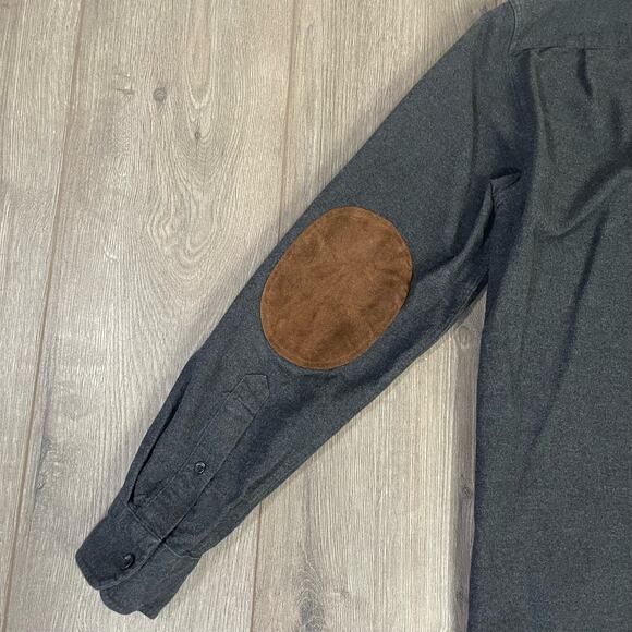 J Crew 100% Cotton Button Down Long Sleeve Elbow Patch Shirt US Men's S - Picture 5 of 9